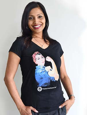 Rosie the Riveter Traditional T-Shirt- Black